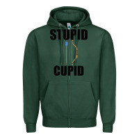 Sports Green Stupid Cupid Zipper Hoodie - Bettercallsaul