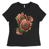 Black 4 crimson blaze sunflower Ladies Tee - LillyAllenDesigns