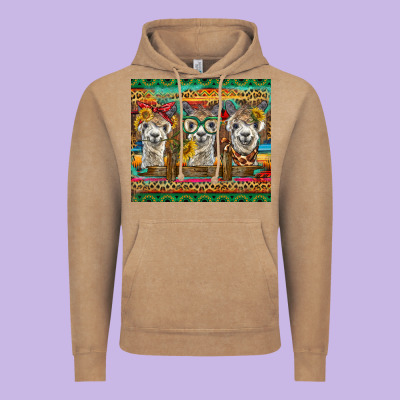 Alpacas Vintage Hoodie Designed By Barkaloodesign