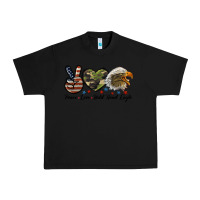 Black peace love bald head eagle Urban Heavy Tee - LillyAllenDesigns
