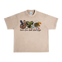 French Oak peace love bald head eagle Urban Heavy Tee - LillyAllenDesigns