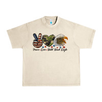 Sandshell peace love bald head eagle Urban Heavy Tee - LillyAllenDesigns