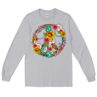 Moon Dust floral peace sign with gemstone Long Sleeve Tee - Artiststas
