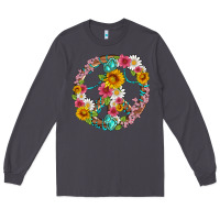 Smoke floral peace sign with gemstone Long Sleeve Tee - Artiststas