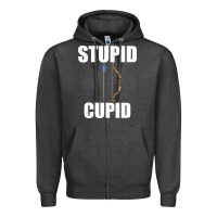 Charcoal Heather Studip Cupid Zipper Hoodie - Bettercallsaul
