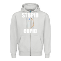 Dove Grey Studip Cupid Zipper Hoodie - Bettercallsaul