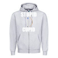 Heather Grey Studip Cupid Zipper Hoodie - Bettercallsaul