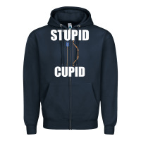 Navy Studip Cupid Zipper Hoodie - Bettercallsaul