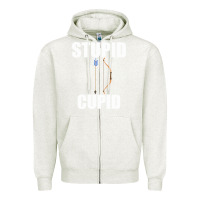 Oatmeal Heather Studip Cupid Zipper Hoodie - Bettercallsaul