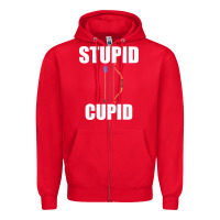 Red Studip Cupid Zipper Hoodie - Bettercallsaul