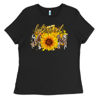 Black blessed mom sunflower Ladies Tee - RacoonDesign