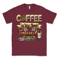 Burgundy coffee is my best friend Classic Tee - BarkalooDesign