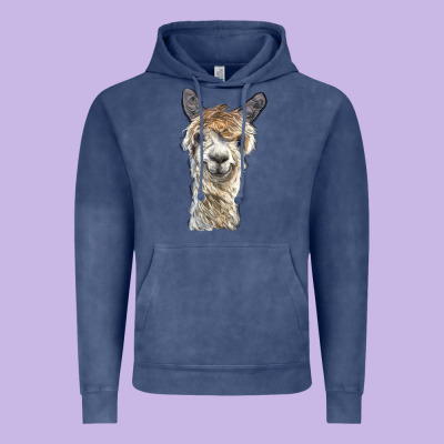 Alpaca Vintage Hoodie Designed By Barkaloodesign