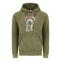 Vintage Olive alpaca Vintage Hoodie - BarkalooDesign