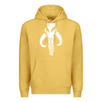 Antique Gold mandorian skull Premium Hoodie - artisFamous