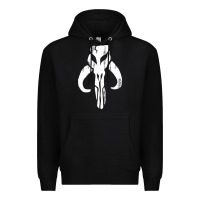 Black mandorian skull Premium Hoodie - artisFamous