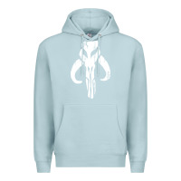 Blue Mist mandorian skull Premium Hoodie - artisFamous