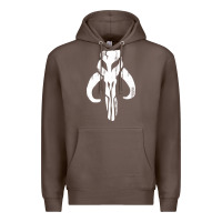 Coffee mandorian skull Premium Hoodie - artisFamous