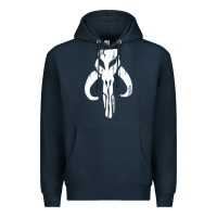 Navy mandorian skull Premium Hoodie - artisFamous