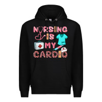 Black nursing is my cardio Premium Hoodie - BarkalooDesign