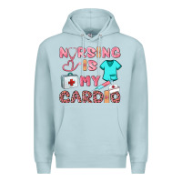 Blue Mist nursing is my cardio Premium Hoodie - BarkalooDesign