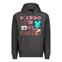 Charcoal Heather nursing is my cardio Premium Hoodie - BarkalooDesign