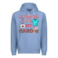 Colony Blue nursing is my cardio Premium Hoodie - BarkalooDesign
