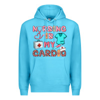 Ocean Blue nursing is my cardio Premium Hoodie - BarkalooDesign