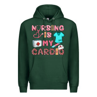Sports Green nursing is my cardio Premium Hoodie - BarkalooDesign