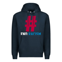 Navy Basic End Racism Resist - Anti Trump Gift Political Premium Hoodie - artisFamous