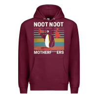 Burgundy noot penguin Premium Hoodie - artisFamous