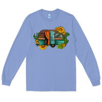 Colony Blue caravan sunflowers and cactus Long Sleeve Tee - Artiststas