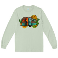Matcha caravan sunflowers and cactus Long Sleeve Tee - Artiststas