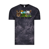 Cloud Black peace love boer goat Vintage Tee - LillyAllenDesigns