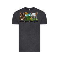 Vintage Black peace love boer goat Vintage Tee - LillyAllenDesigns