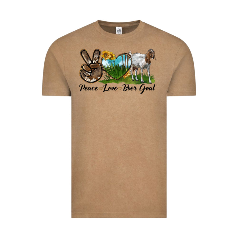 Peace Love Boer Goat Vintage Tee by LillyAllenDesigns | Teevron