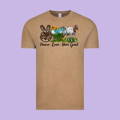 Peace Love Boer Goat Vintage Tee Designed By Lillyallendesigns
