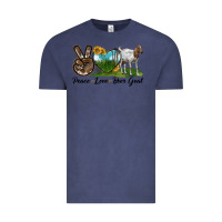 Vintage Denim peace love boer goat Vintage Tee - LillyAllenDesigns