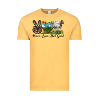 Vintage Mustard peace love boer goat Vintage Tee - LillyAllenDesigns