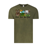 Vintage Olive peace love boer goat Vintage Tee - LillyAllenDesigns