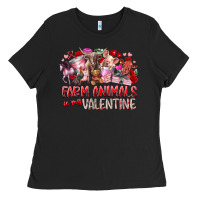 Black farm animals is my valentine Ladies Tee - RacoonDesign