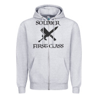 Heather Grey Soldier First Class Zipper Hoodie - Bettercallsaul