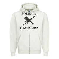 Oatmeal Heather Soldier First Class Zipper Hoodie - Bettercallsaul