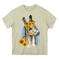 Mossy Sunflower Baby Donkey Heavy Core Tee - RanaPortraitStore
