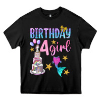 Black birthday girl 4 Heavy Core Tee - BundleAndBundleShop