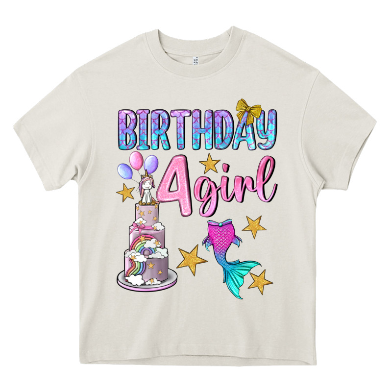 Birthday Girl 4 Heavy Core Tee by BundleAndBundleShop | Teevron