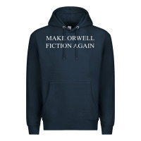 Navy make orwell fiction Premium Hoodie - artisFamous