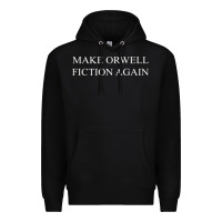 Black make orwell fiction Premium Hoodie - artisFamous