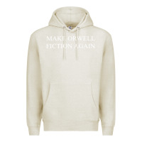 Oatmeal Heather make orwell fiction Premium Hoodie - artisFamous