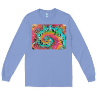 Colony Blue tie dye leopard cowhide glitter background Long Sleeve Tee - Artiststas